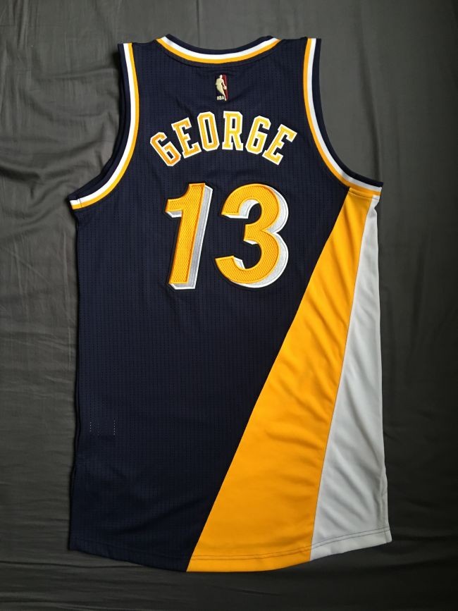 13 Paul George 2014 15 Pacers HWC Game Team Issued Jersey Sports Vision