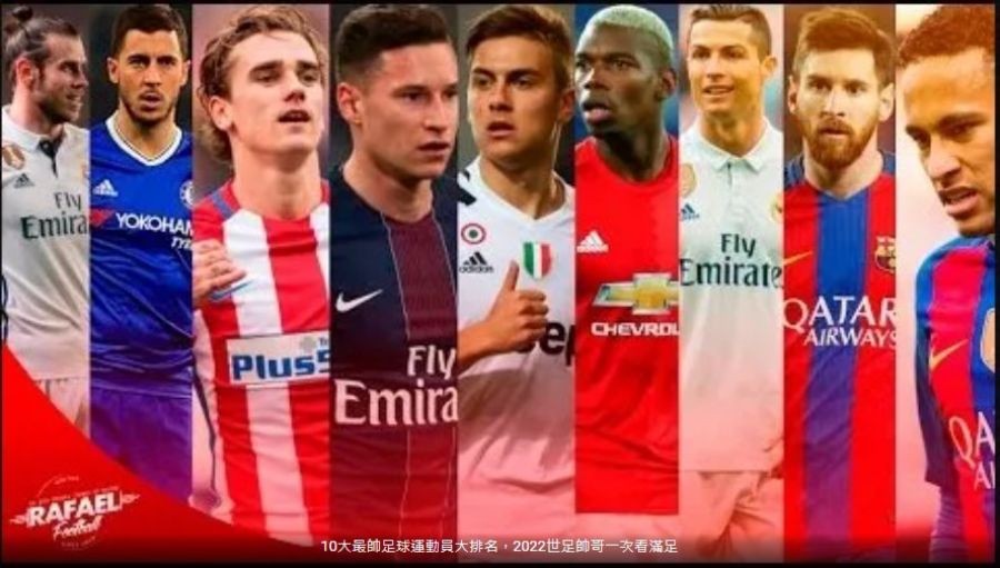 10大最帥足球運動員大排名，2022世足帥哥一次看滿足