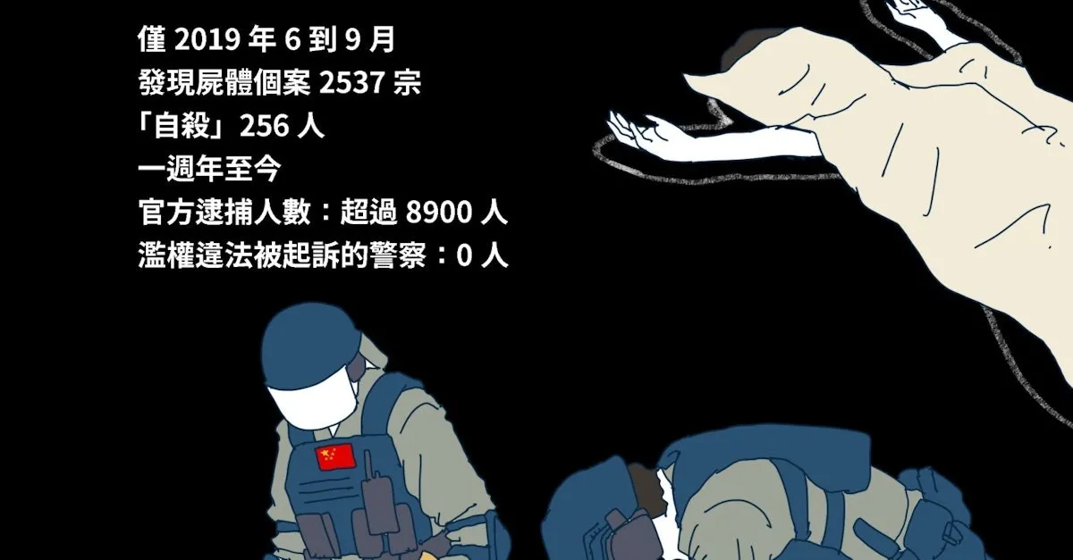【插畫】香港反送中一週年，多少年輕人「死因無可疑」？ - TNL The News Lens 關鍵評論網