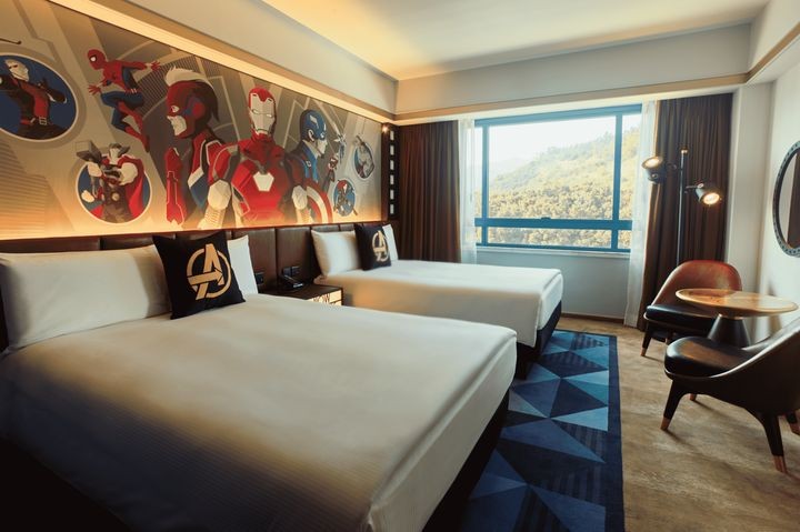 ▲迪士尼好萊塢酒店全新「Marvel」客房。　圖：香港旅遊發展局／提供