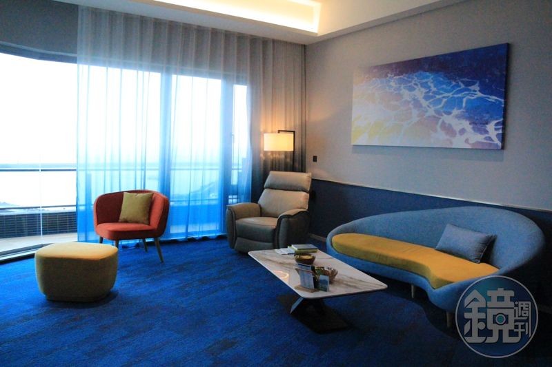 凱渡廣場酒店內過半房型為海景房，一進房間就能感受到無邊際海景的魅力。