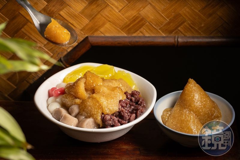 台北的高媽媽傳統米食去年夏天首度推出「鹼粽冰」，真材實料的滋味吸引不少回頭客。（60元／份）