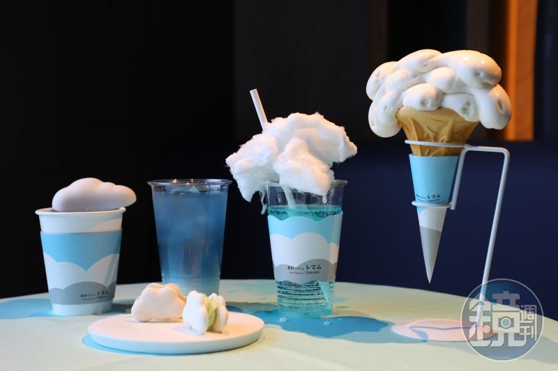 「雲Cafe」的各式雲朵甜食讓人心花怒放。（600～1,000日圓／份，約NT$138～NT$223）