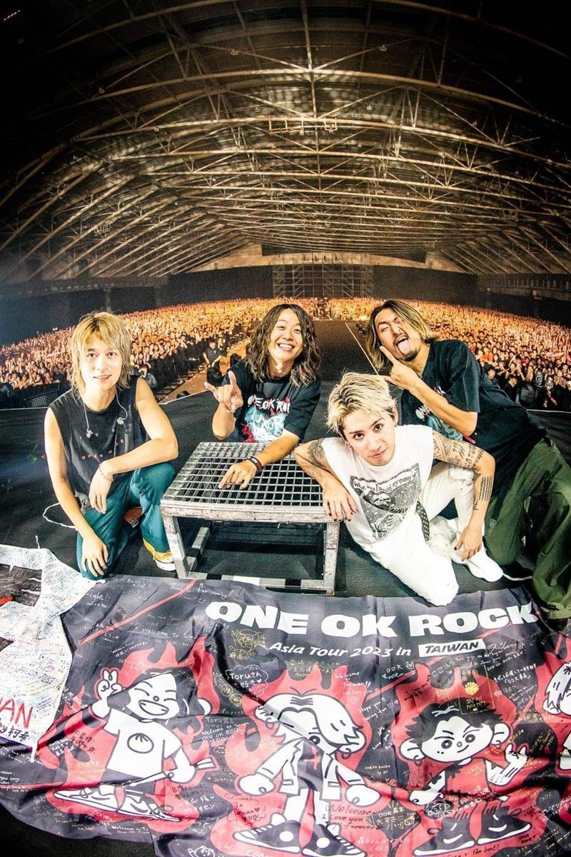  ONE OK ROCK去年在南港展覽館舉辦兩場完售演唱會，與台粉共創難忘回憶。  （Rui Hashimoto、雅慕斯娛樂、必應創造 B'in Live提供）