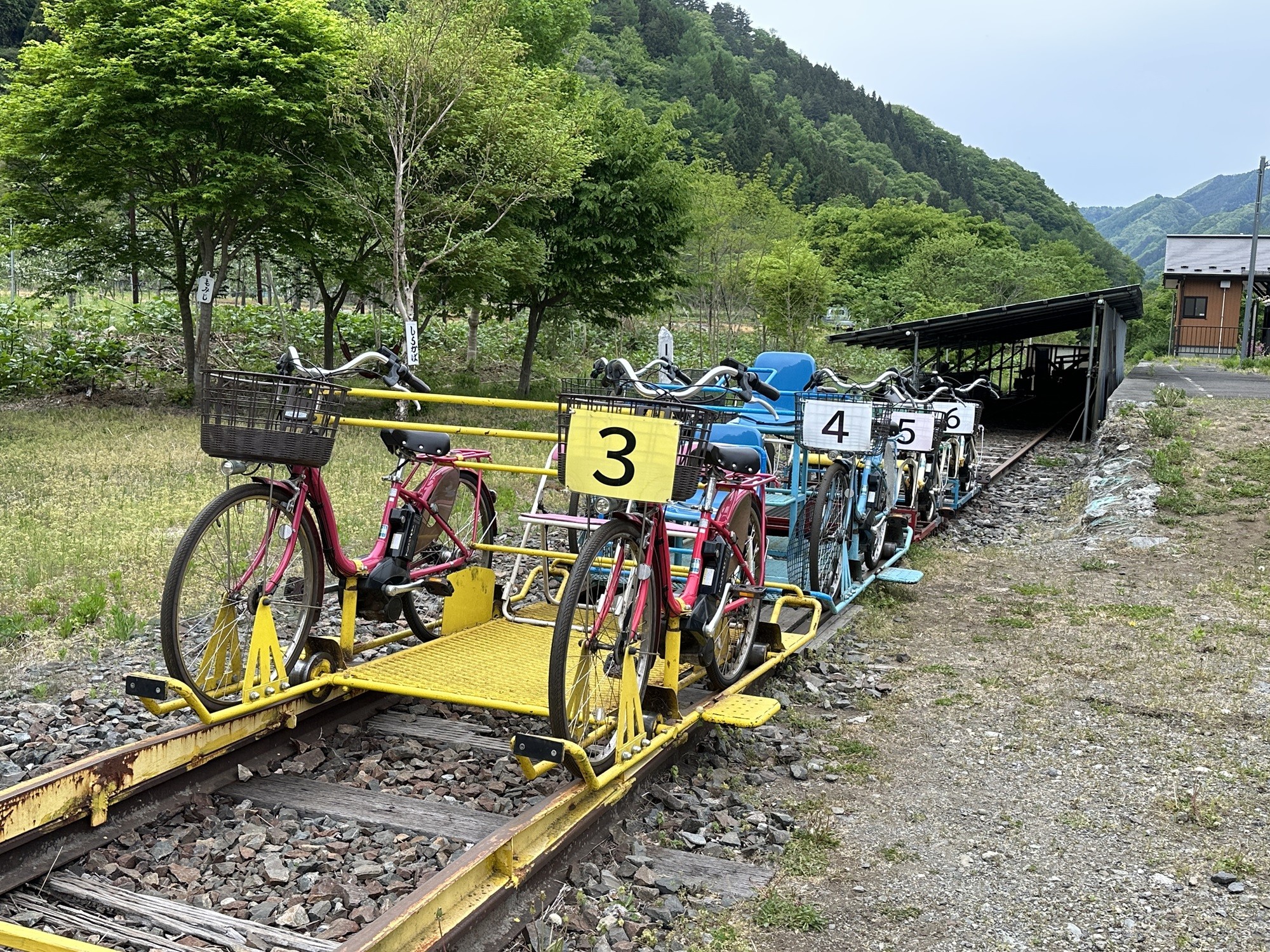 ▲「岩泉線鐵軌腳踏車」僅於周末假日開放，採完全預約制，須電話預約。　記者-蔡雅雯／攝影