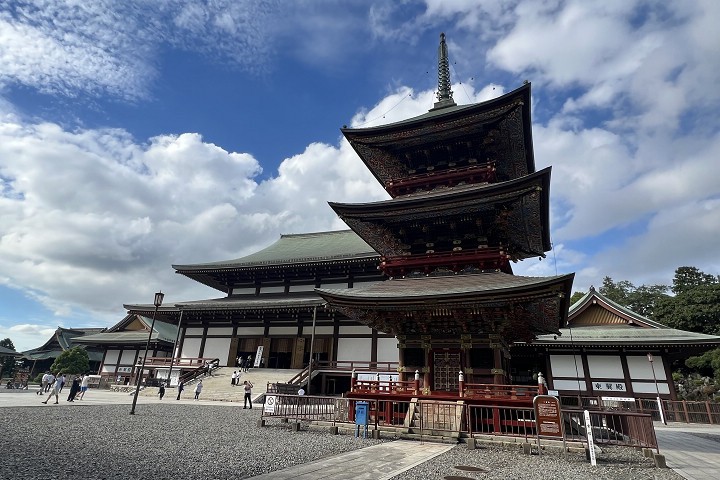 成田山新勝寺的三重塔被登錄為國家指定重要文化財。