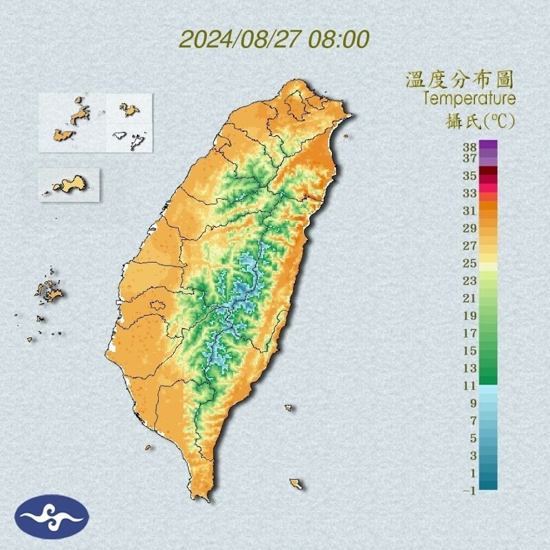 大台北地區有高溫發生的機率，可能達37度。（中央氣象署提供）