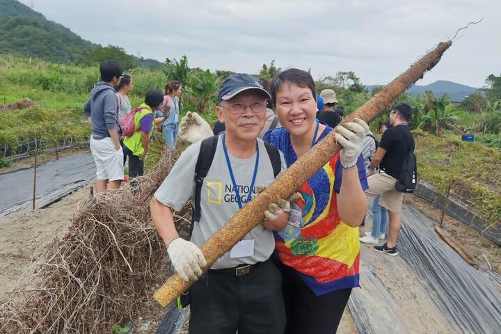 ▲山藥一日小旅行可體驗採山藥與山藥大餐，只要半價。 圖：雙溪區公所／提供