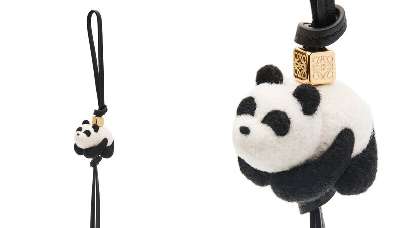 Panda charm in felt and calfskin NT.16,000