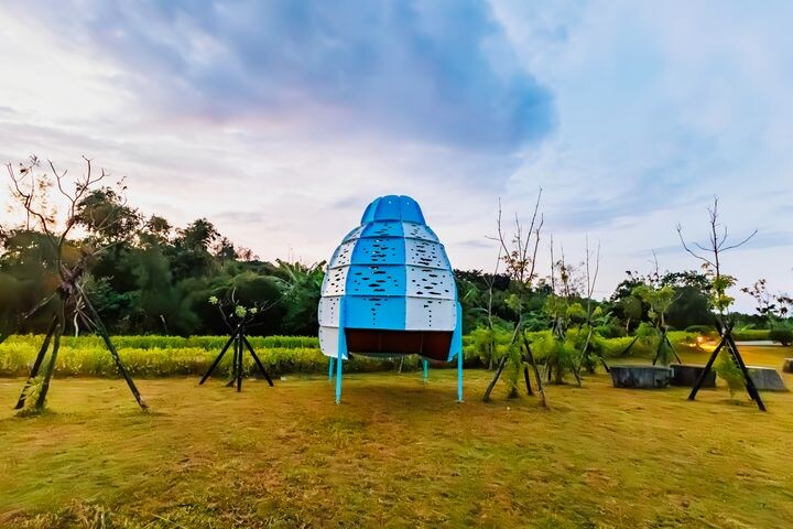 ▲李承亮最品《氣候中站》。位在萬里大鵬足湯公園。　圖：北海岸及觀音山國家風景區管理處／提供