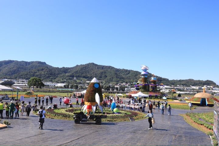 ▲新社花海暨花毯節會場。　圖：台中市政府觀光旅遊局／提供