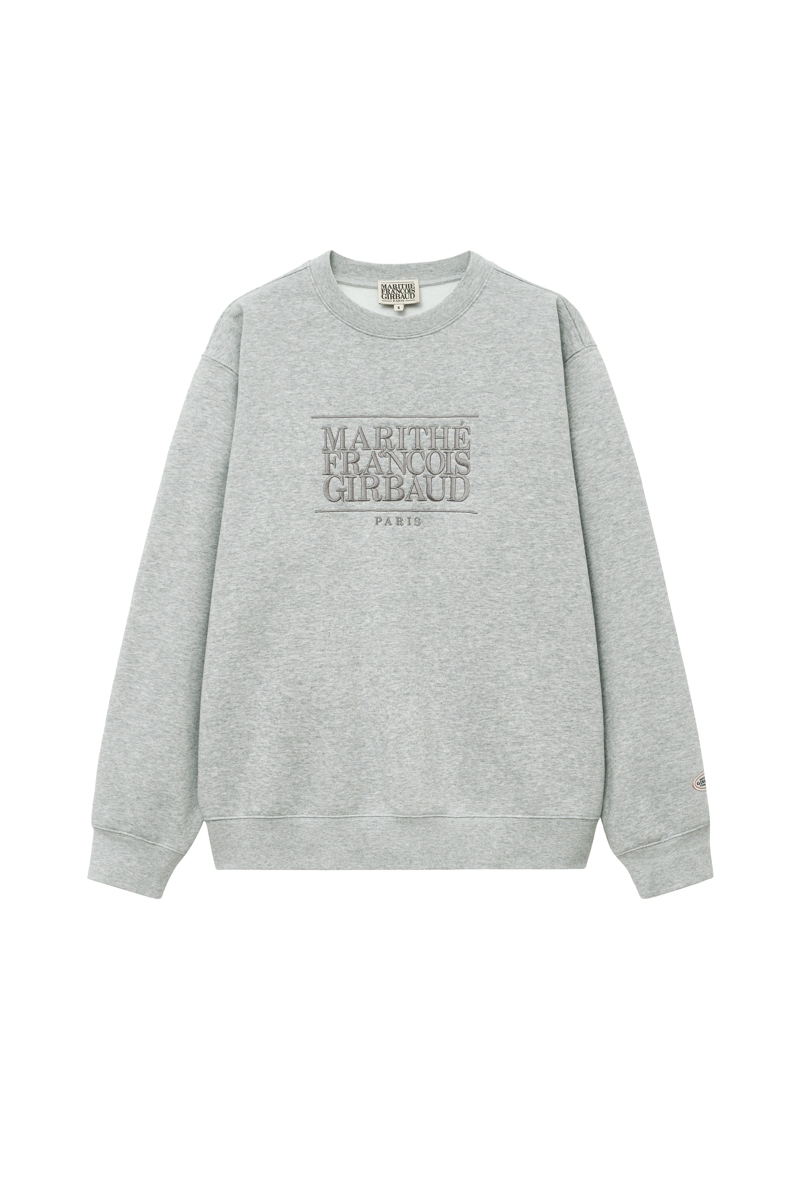 灰色LOGO大學T（刷毛）。NT$2,590（MARITHÉ FRANÇOIS GIRBAUD提供）