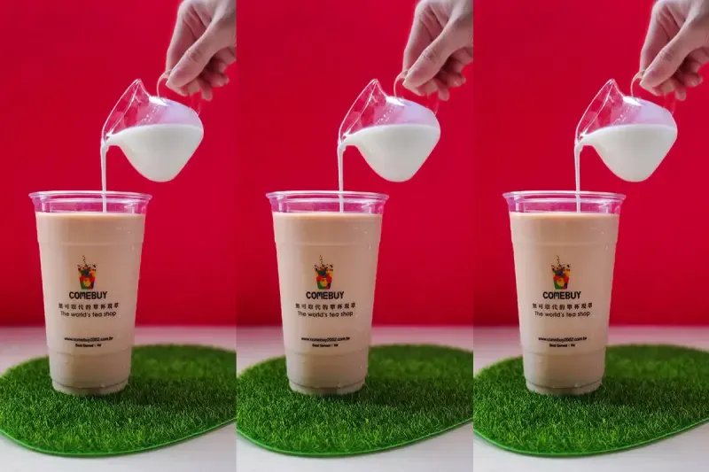 ▲COMEBUY現萃紅茶拿鐵，以世界三大名茶之烏瓦紅茶與新鮮牛奶結合，清爽更具風味。（圖／業者提供）