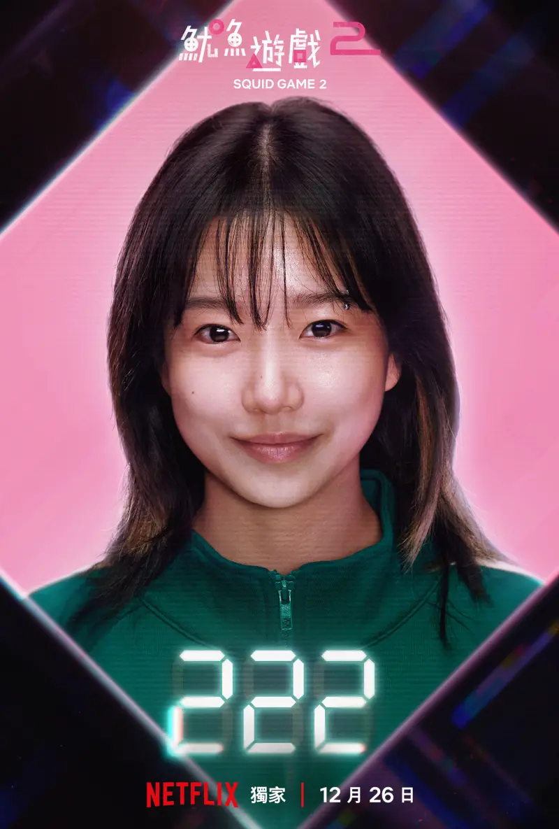 ▲曹柔理飾演222號金純熙。（圖／Netflix）