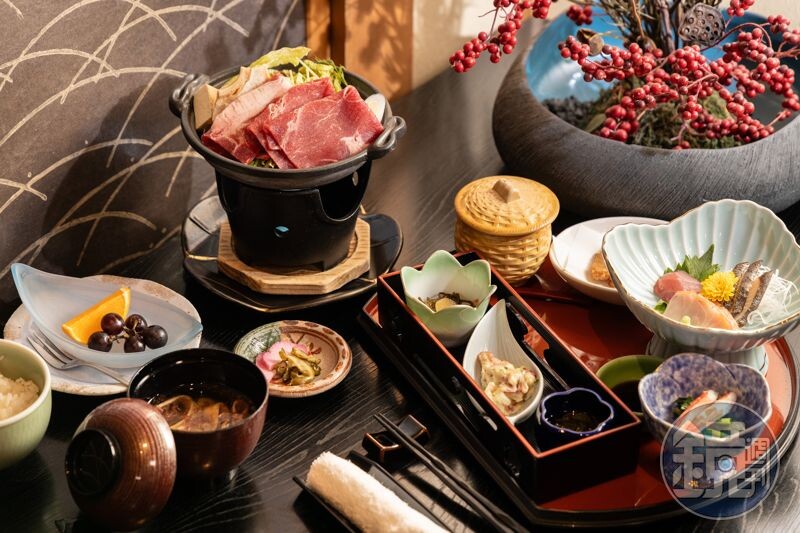 七時雨提供前澤牛壽喜燒等日式餐點。(一泊二食晚餐內容)