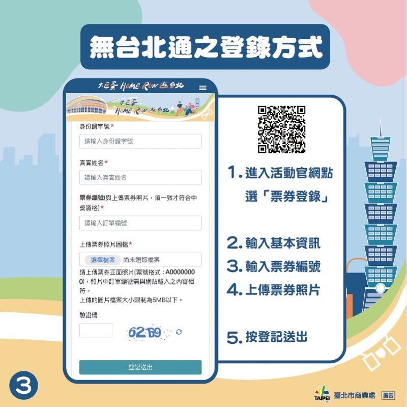 無法及時下載註冊完成的民眾也可先行至活動官網登錄。（北市商業處提供）