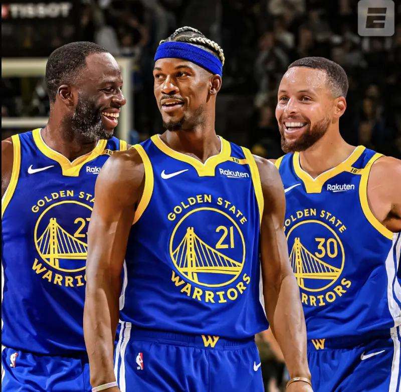 ▲Jimmy Butler將與Stephen Curry和Draymond Green組成三巨頭,若從薪資層面來看,勇士對於這組三巨頭的奪冠窗口將為2年半。(圖/取自ESPN官方推特)