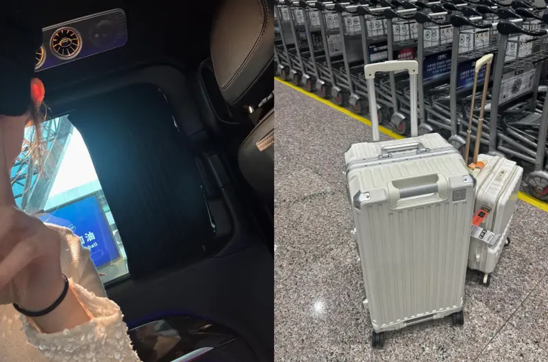▲李珠珢早上曬出的自拍照和行李標籤意外洩露她的行蹤。(圖/李珠珢IG)