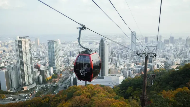 ▲搭乘神戶布引纜車,360度無死角一覽神戶市景。(圖/業者提供)