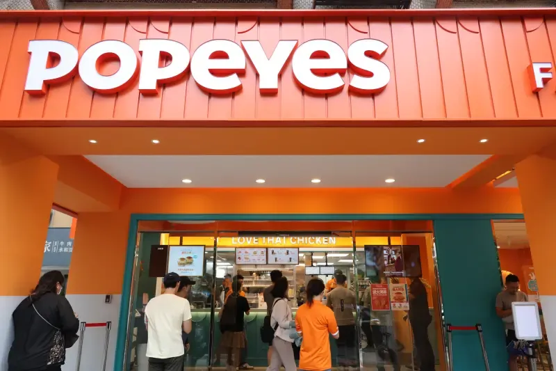 ▲Popeyes炸雞也進駐台北大巨蛋商圈。(圖/記者陳明安攝)