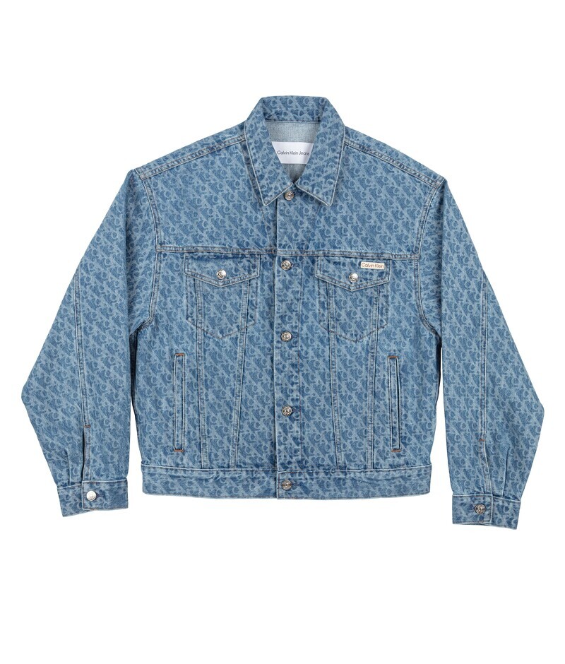 Calvin Klein_標誌滿版印花丹寧夾克_定價9,280