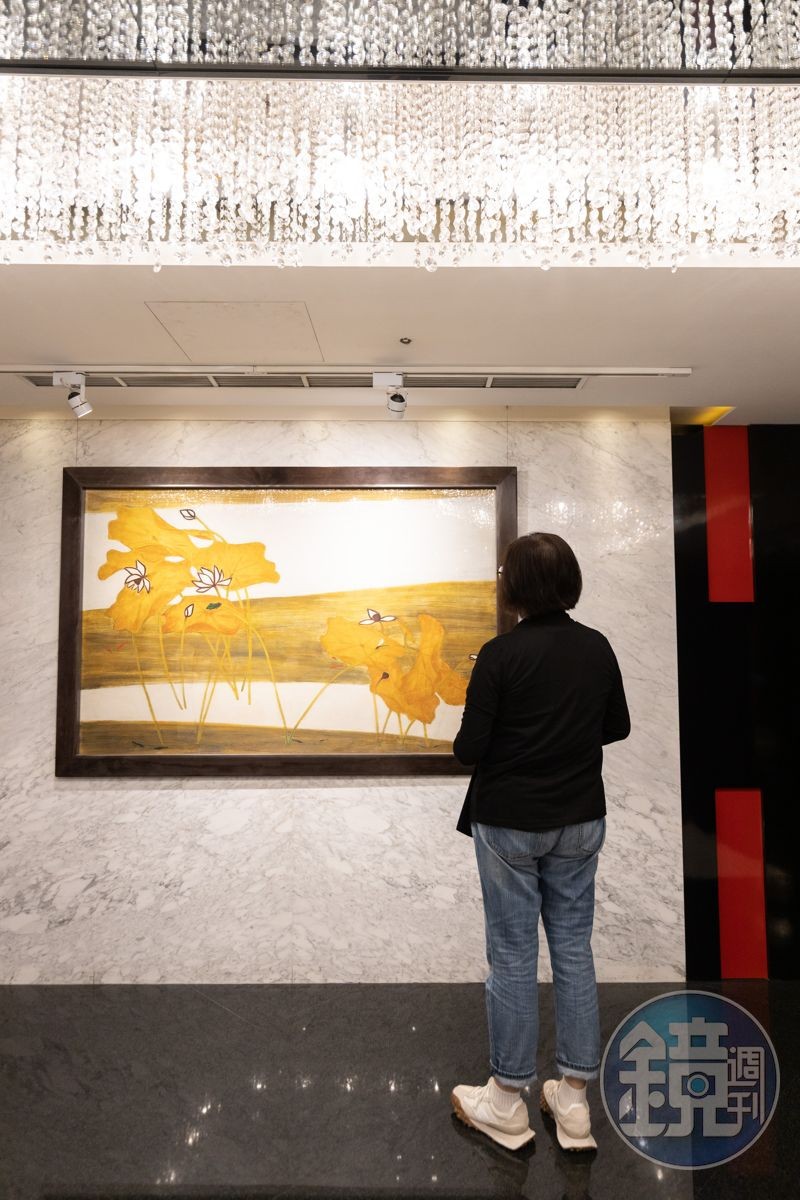 在海峽會觀賞常玉的作品《荷花》,有置身美術館的感覺。