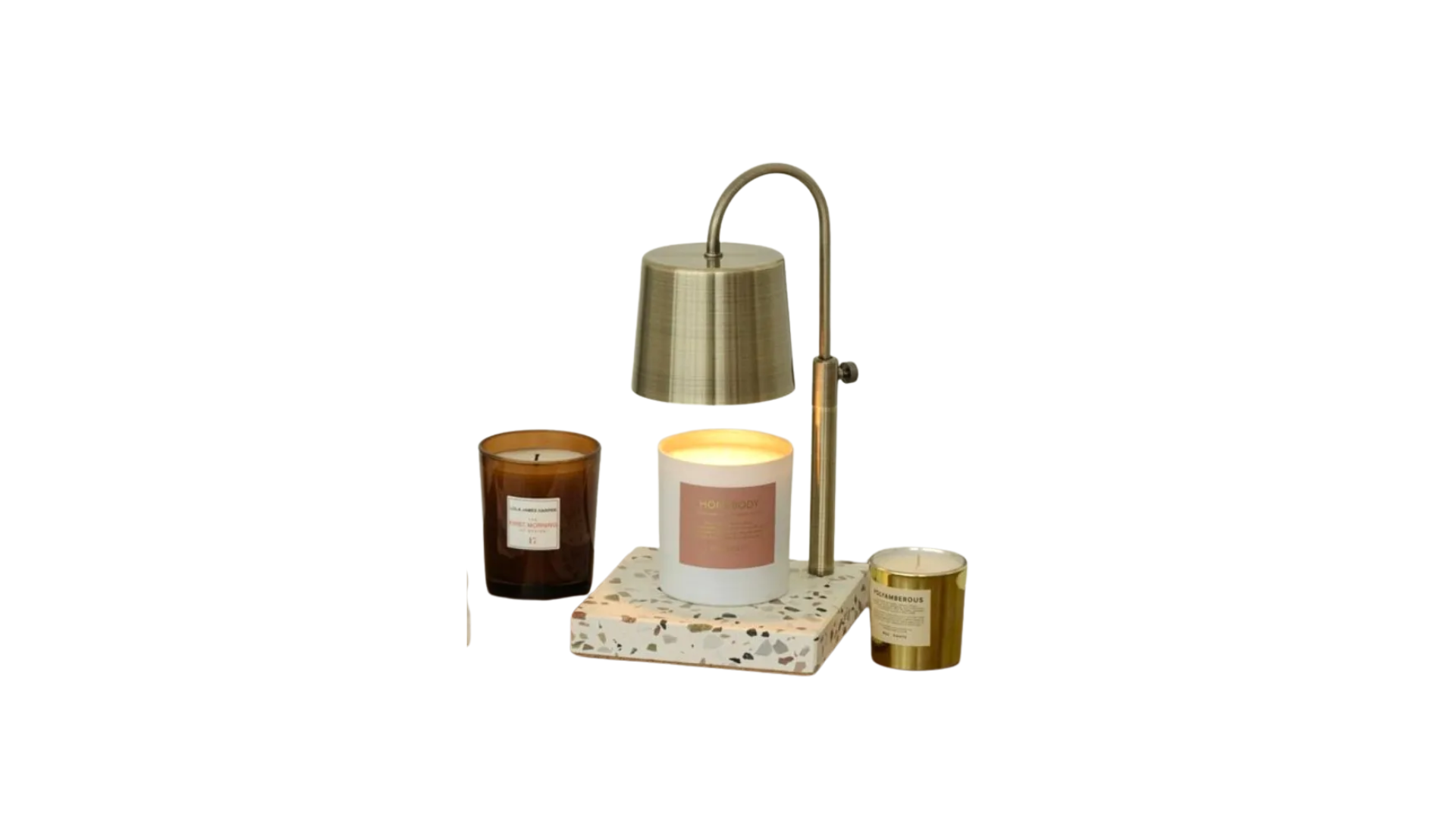 不點火也能把香氣慢慢擴散!HOOOME 可調升水磨大理石款香氛蠟燭暖燈推薦。