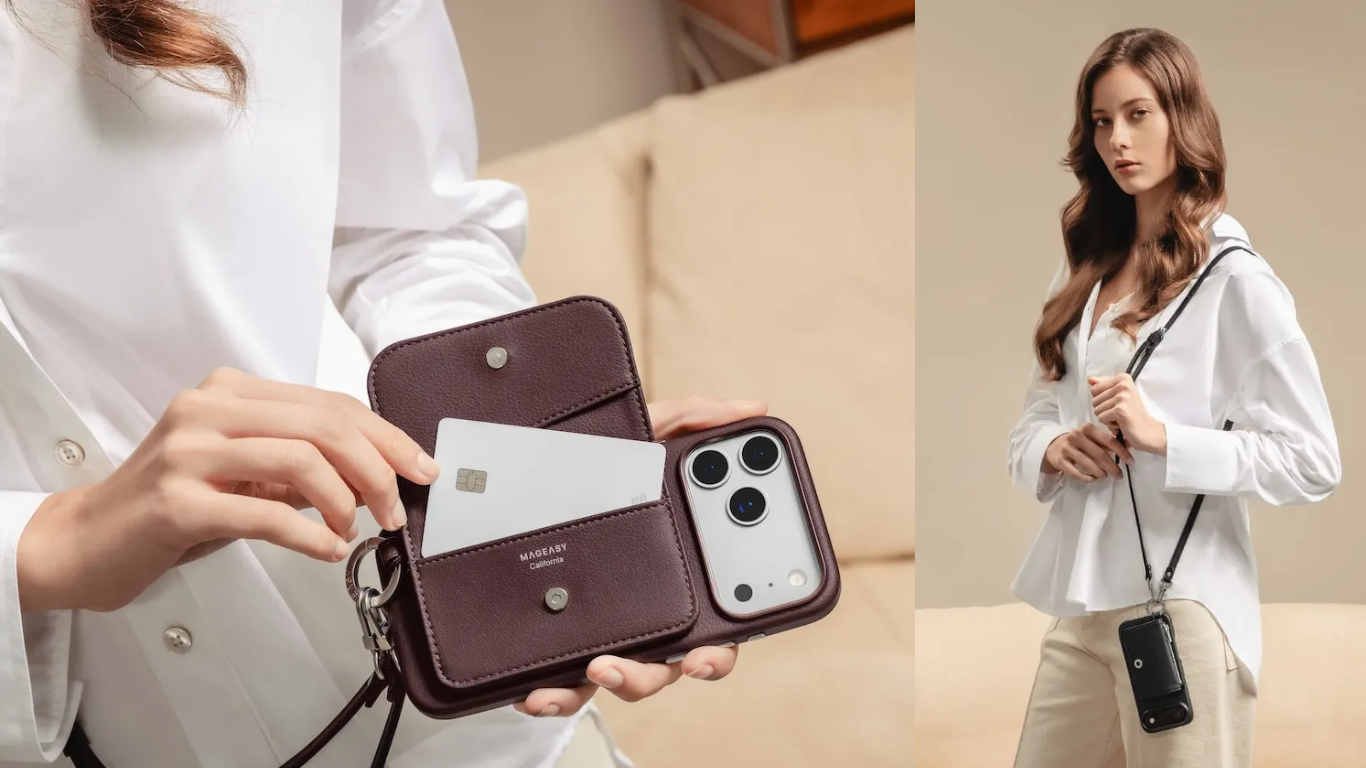 MAGEASY Pouch M 錢包磁吸掛繩手機殼推薦!iPhone 17 時髦又聰明的配件。