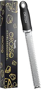 【專業廚師監修】 OROSSO 刨絲器 刨絲器 乳酪刨絲器 刨絲 乳酪刨絲 帕爾馬乾酪 生薑 蒜頭 刨絲器 (黑色)