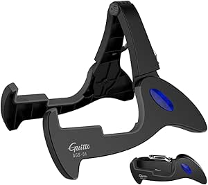 GUITTO 摺疊吉他架 通用地板A所有吉他架樂器支架原聲經典電貝斯鈴吉他架 GGS-01)