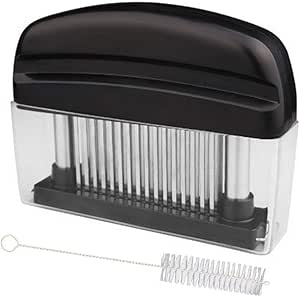 溫暖時間（Warm time）肉筋切割器 肉類嫩化器 肉類捶打器 使肉變得柔軟 48刃 可拆卸清洗 附帶清洗刷 可用洗碗機清洗