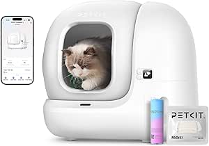 PETKIT 貓 廁所 自動廁所 防漏尿 升級缸體 智慧手機管理 感測器 防濺 自動清潔 定期清潔 清潔簡單 獨留 專用APP 支援IOS/Android 附帶日語說明書 76L 大容量 自動廁所 PURE MAX2