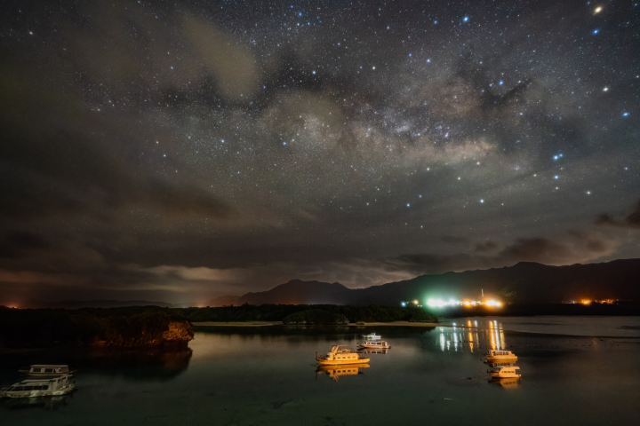 ▲夜晚的川平灣,可以看見漂亮的銀河。 圖:Photo AC/來源