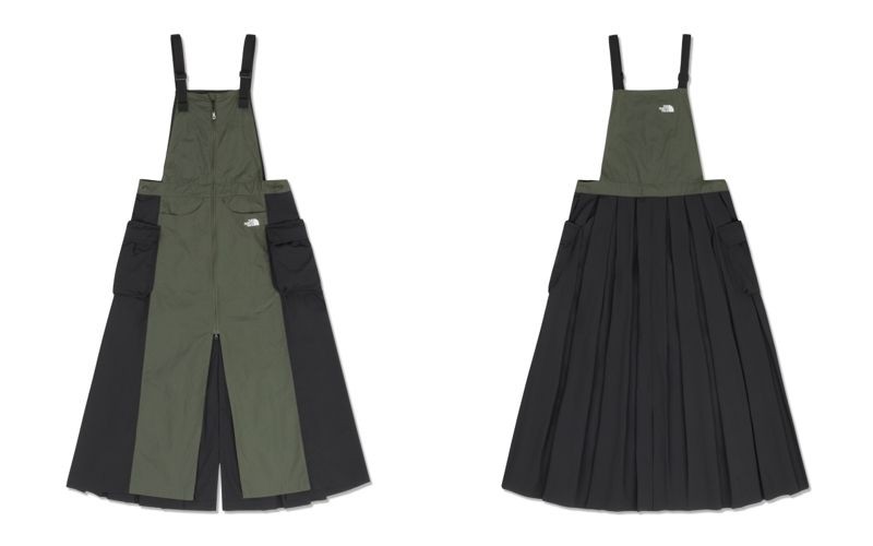 全昭彌同款UE女款灰橄欖綠黑色吊帶長洋裝。NT$8,380(The North Face提供)