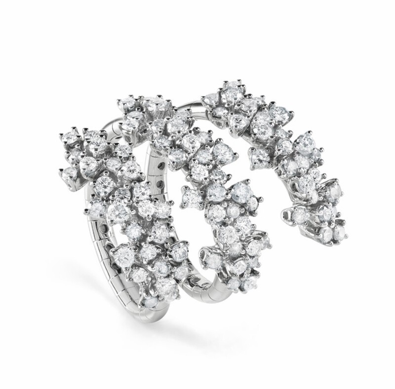 DAMIANI Masterpiece Mimosa Flexi 含羞草系列18K白金鑽石多圈戒指,NT$ 365,000