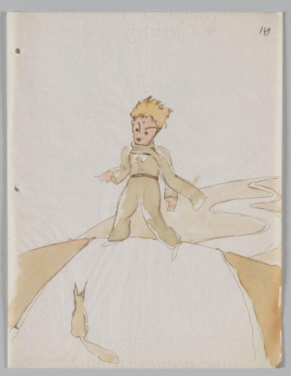 安東尼・聖修伯里(Antoine de Saint-Exupéry)《小王子與狐狸對話》的珍貴畫作也首度登台,絕對是這次《萬物的邀約》展覽中,絕對不能錯過的作品。