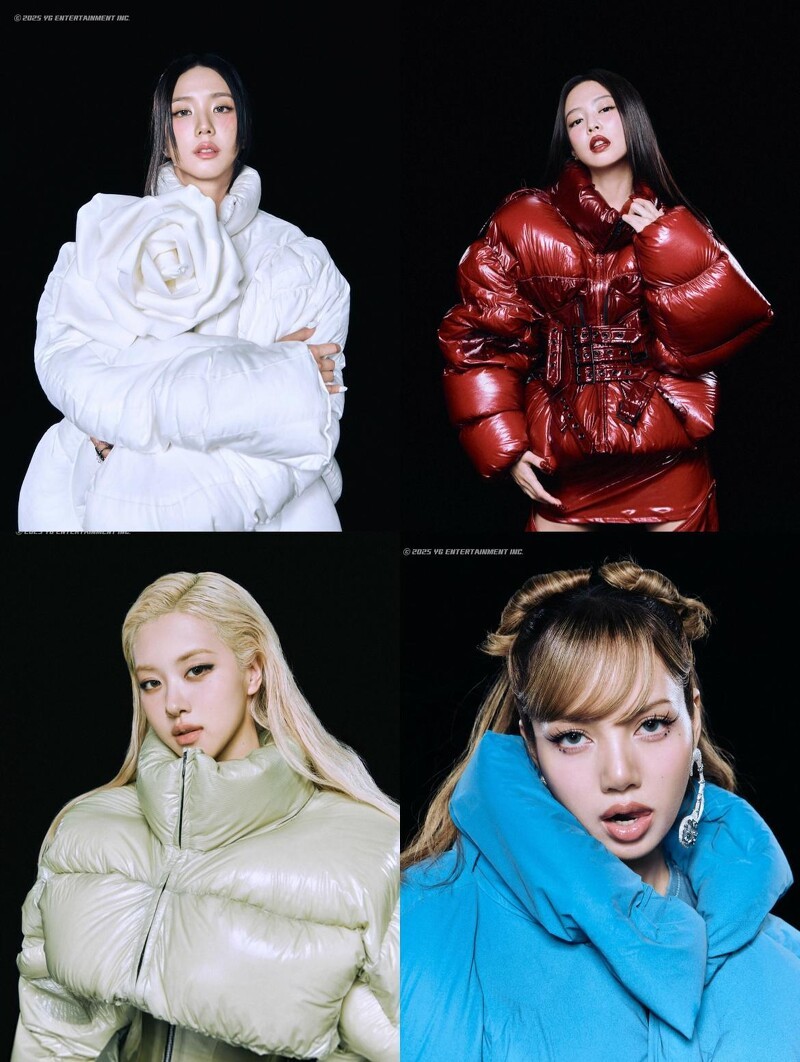 BLACKPINK在〈Jump〉MV中的羽絨衣造型,來自設計師丁云章與Juntae Kim