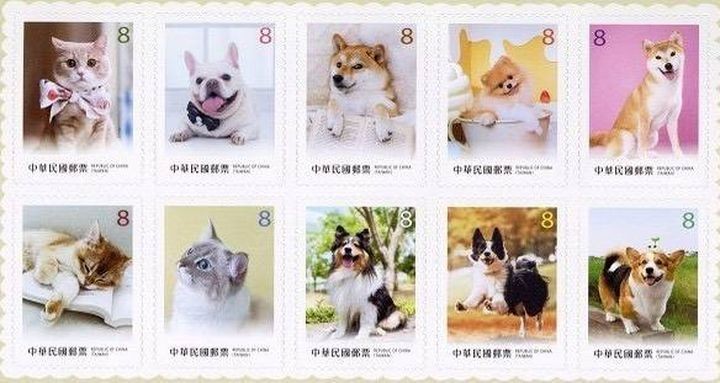 ▲可愛寵舞郵票。　圖：中華郵政股份有限公司／提供
