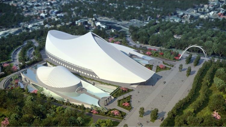 形塑三棟建築量體:紀念館、表演中心,以及藝術中心,總基地面積為 28,864 平方公尺,屆時不僅是國際級重要地標,亦是指標性的表演空間,預計 2030 年完工。