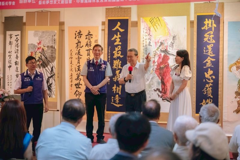 雙協會聯展規作品多元,提供創新展演模式,整合地方信仰、藝術創作與觀光資源。(翻攝畫面)