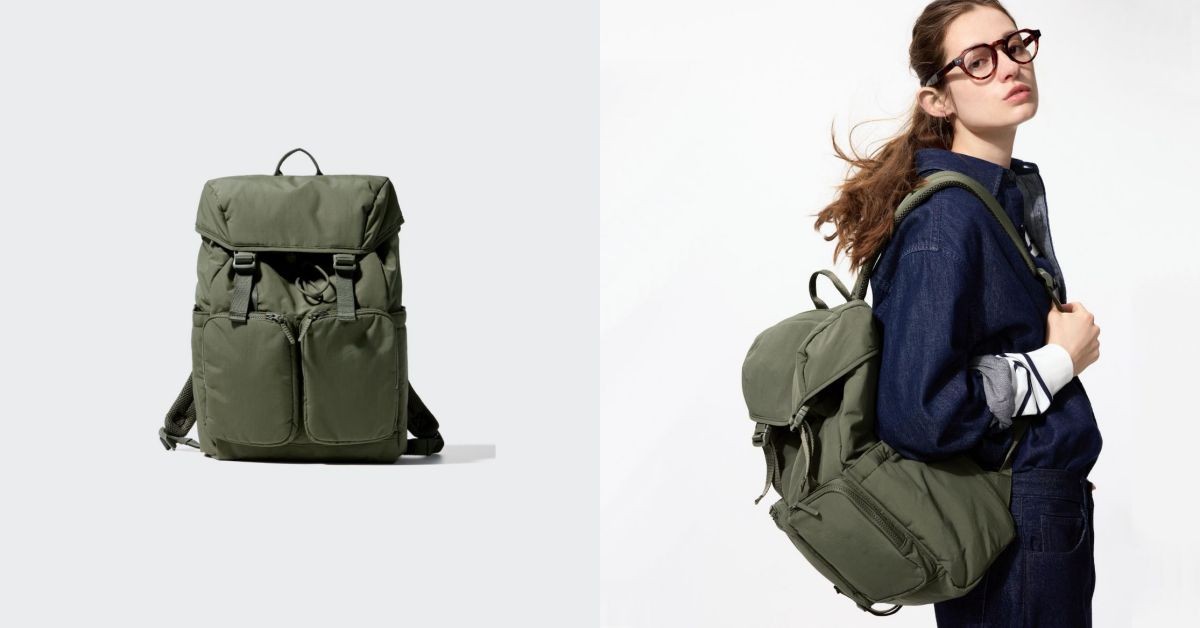 Uniqlo 全新多口袋後背包，在色系上，這款多口袋後背包推出兩款色系：黑、橄欖綠。承襲 Uniqlo 的極簡設計，透過全素面的設計，提高整體的俐落與質感。