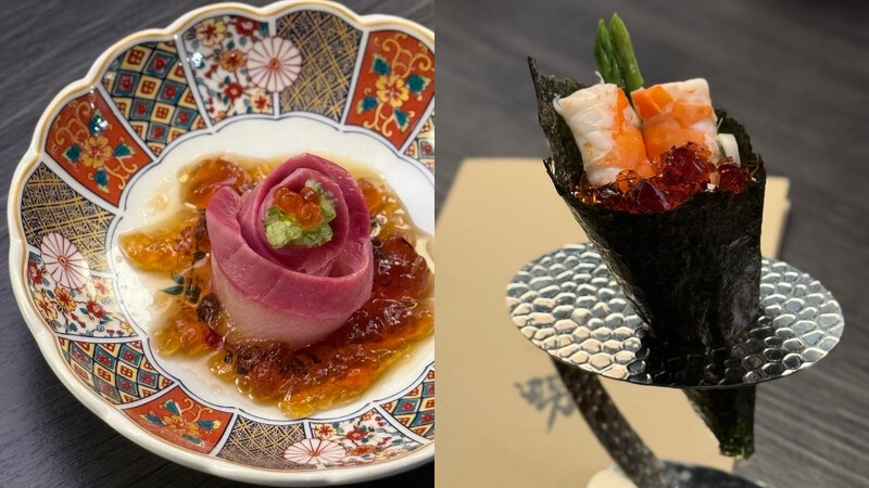 時令生魚片、鮮蝦手卷