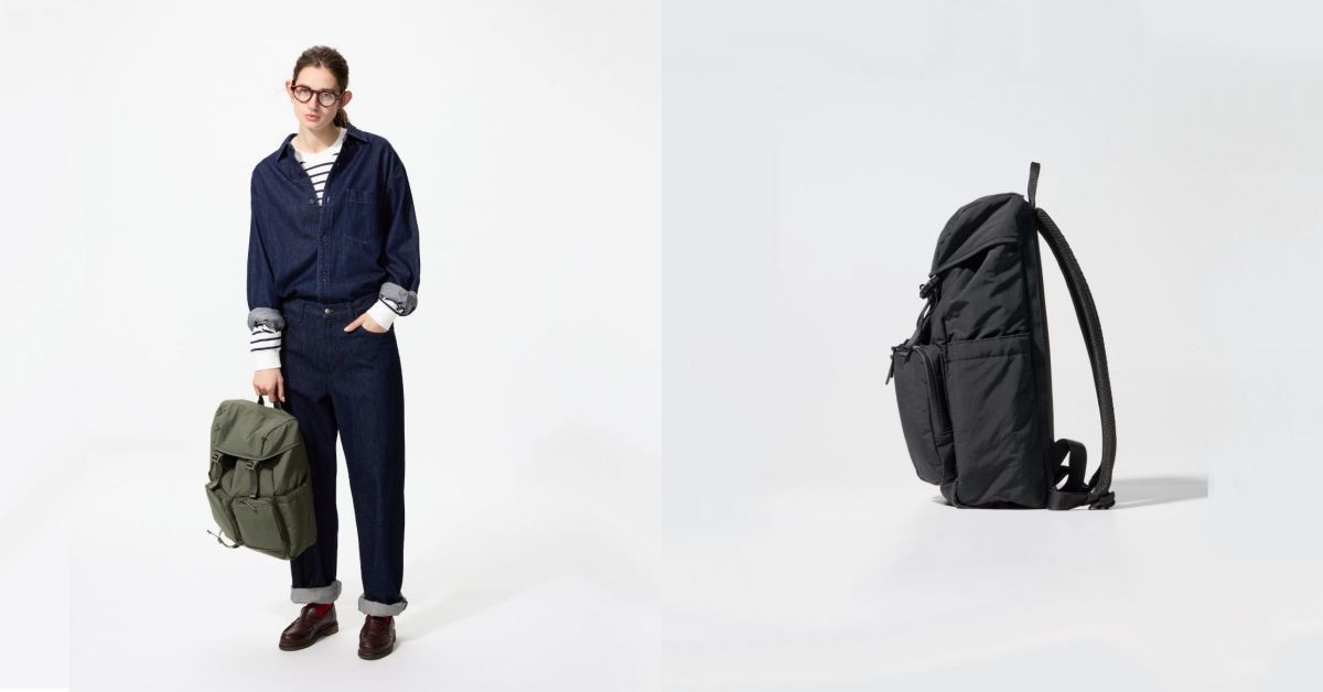 Uniqlo 全新多口袋後背包，主空間可放入 15 吋筆電，設有專屬隔層，也可放入書本、工作資料等。此外，收納力也相當出色，共設計 6 個小隔層口袋。