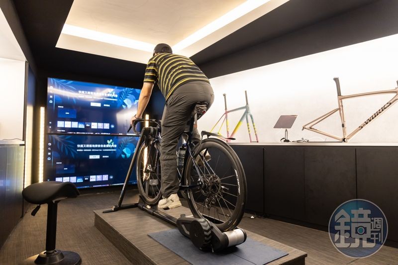 之後可利用整套動態設備分析個人的騎乘動作,針對身材比例與個別需求,挑選車架並加以調校。