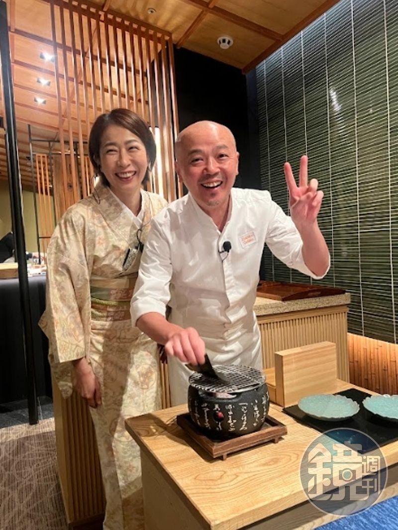 性格開朗直率的押野主廚與太太素子，經常對鏡頭露出開心笑容。