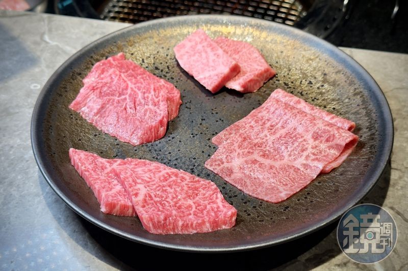 「日本和牛Combo」選用4種和牛部位,包括後臀上蓋、後臀芯、貝身及霜降橫隔膜,完整解鎖和牛的多種口感與滋味。