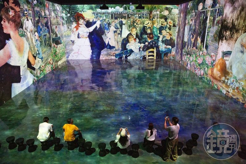 MUSEUM HEI最重頭戲的展廳,是以法國的印象派畫家雷諾瓦的作品串起的「人生中美麗的瞬間」,讓觀看者猶如置身在雷諾瓦的畫作之中。