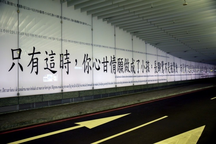 桃園機捷藝術品02台北車站 /紛紛從田裡飛