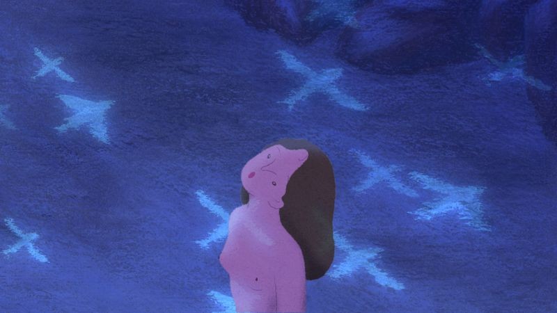 黃詩柔與紀培慧共同執導動畫《人魚漢斯》,以渴望雙腿的人魚為主角,探討自我認同與性別覺醒的議題。(高雄電影館提供)