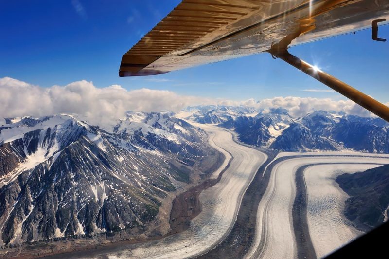 克盧恩國家公園及保留地(Kluane National Park and Reserve)是世界上最大非極地冰原的一部分,公園裡有加拿大最高峰洛根山,也是許多鳥類的棲息地。(育空特區觀光廳提供)